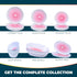 Hammered 10.25" (Pack 10) Silver Spoons Lava Collection White Plastic Dinner Plates with Blush Mist Finish