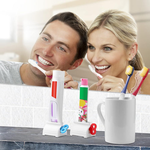 3pcs Rolling Tube Toothpaste Squeezer Holder Stand for Bathroom Accessories, Mix Color