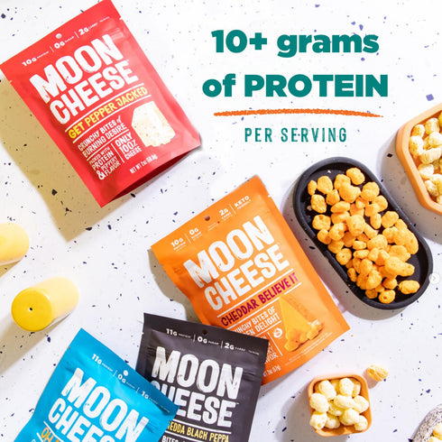 Moon Cheese Bites, Get Pepper Jacked, 2-Ounce 3-Pack, 100% Real Cheese Snack