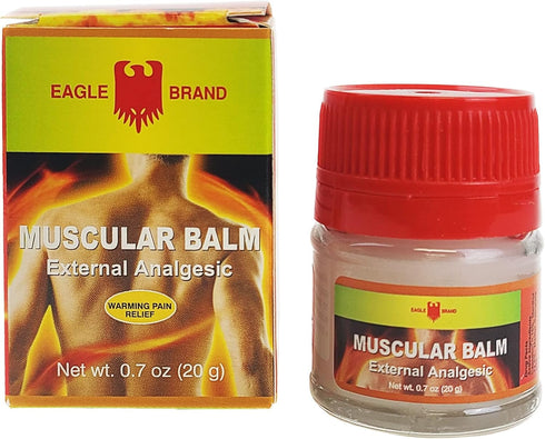 Eagle Brand Muscular Balm, External Analgesic for Warming Pain Relief, 0.7oz x 3, Pack of 3