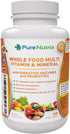 Whole Food Multivitamin and Minerals with Probiotic Enzymes, 120 Multivitamins for Women and Men
