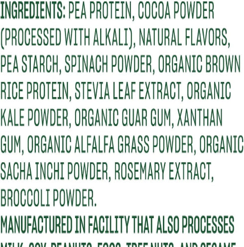 Vega Protein and Greens Protein Powder, Chocolate, 20g Plant Based Protein, Vegan, Non-GMO, 1lbs