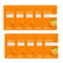 PS.PRETTYSKIN Jeju Tangerine Vitamin C Facial Mask Sheet (Pack of 10) with Panthenol, Adenosine, Niacinamide