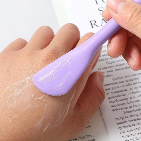 2PCS Manual Facial Cleansing Brush, Silicone 2 in 1 Face Mask Applicator and Scrubber Tool for Exfoliating Makeup