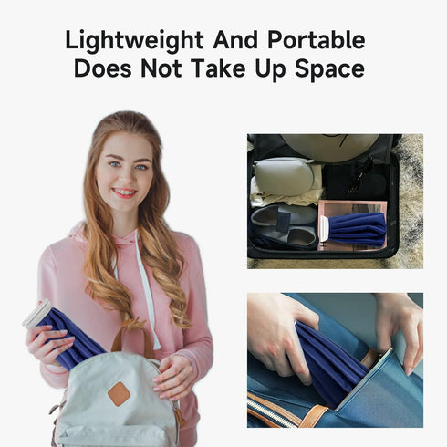 Reusable Ice Cold Pack Bags, Hot Water Bag for Hot & Cold Therapy and Pain Relief with Cover, No-Leak Elastic