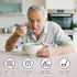 SINHJX 4 45 Pcs Adaptive Utensils for Elderly, Angled Built Up Handle Utensils for Adults, Arthritis Silverware