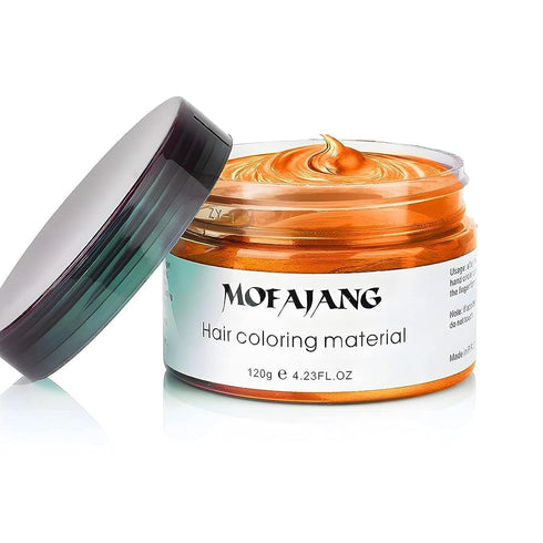 Temporary Hair Color Wax Orange 4.23 oz - Instant Hairstyle Cream Pomades for Party Cosplay, Easy Cleaning