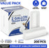 Stock Your Home Clear 2 Gallon Trash Bag, 200 Pack, Un-Scented Small Garbage Bags for Bathroom, Office