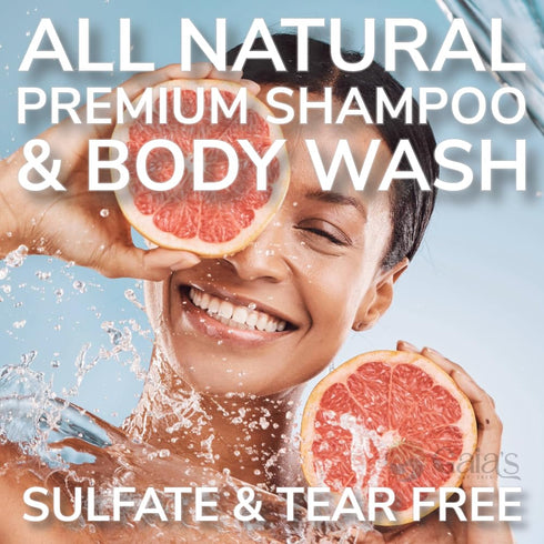 GAIA'S Premium Natural Shampoo and Body Wash Sampler, 6 oz (2 oz X 3), Organic, Tear Free, Travel Size