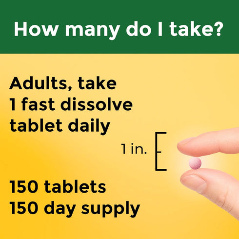 Nature Made Vitamin B12 1000 mcg - Easy to Take Sublingual B12 for Energy Metabolism Support, 150 Sugar Free Tablets