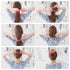 Ruihfas 6Pcs Magic Rabbit Ear Sponge Foam Donut Holder - Twist Hair Styling Curl Bun Maker Tool