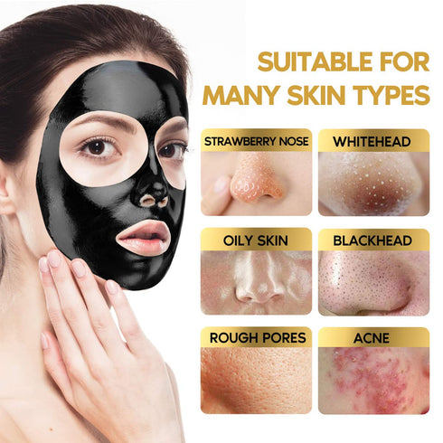 Blackhead Remover Mask Kit, Charcoal Peel Off Facial Mask with Brush and Pimple Extractors, Deep Cleansing for Face Nose Blackhead Pores Acne, For All Skin Types (3.5 Fl.oz)