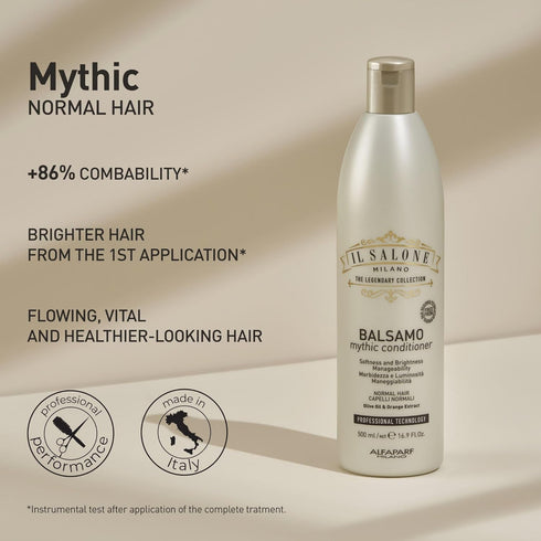 Il Salone Milano Professional Mythic Conditioner - Detangling Conditioner Formulated with Olive Oil + Orange Extract for Increased Shine and Manageability - Salon-Quality Hair Care (1000 ml)