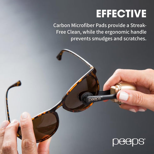 Red-1 Count (Pack 1) Peeps Glasses Cleaner - for Eyeglasses, Reading Glasses, and More - Lens Cleaner with Carbon