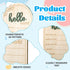 Thinp 5.9 Inch Baby Announcement Sign, Wooden Hello World Newborn Signs Birth Baby Name Plaques Birth Announcement Sign