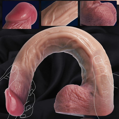 WOQOC 17.52 Inch Super Huge Dildo Realistic Long Big Anal Dildos with Small Glans, Massive Giant Dildo with Strong