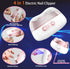 OUTMX 4-in-1 Trimmer Electric Nail Clipper with LED Light, Automatic Nail & Polisher, Two-Speed Quiet Operation