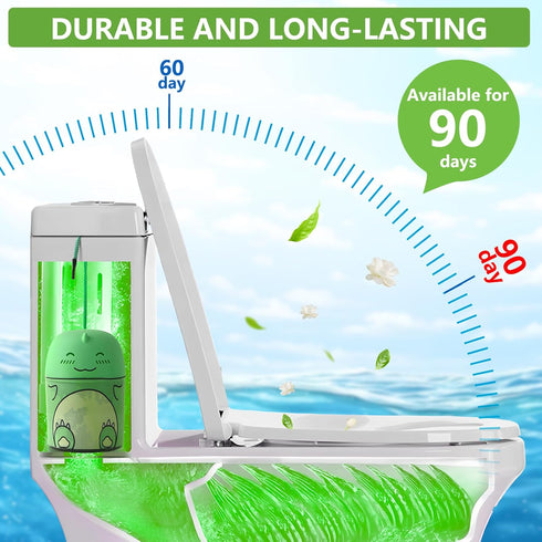 Toilet Bowl Cleaners Bottle Bathroom Toliet Bowl Cleaner with Fresh Jasmine Scent Cute Dinosaur Shaped Toilet Tank