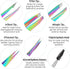 Honoson 6 Pcs Eyebrow Tweezers Set for Women, Precision Tweezers with Curved Scissors and Eyelash Brush, Rainbow Color