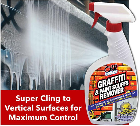 Pro Strength Cleaner for Graffiti, Paint Scuff, Overspray, Paint Spills, Permanent Markers - Brick Walls, Vehicles