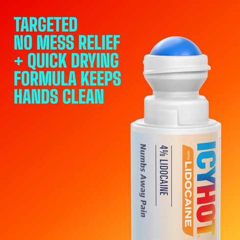 Icy Hot Maximum Strength Lidocaine Pain Relief Liquid - No-Mess Applicator, 2.5 Ounces