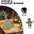 Witch Broom Halloween Crystal Witch Wiccan Altar Broom, Witchcraft Witches Pagan Altar Decor, Handmade Ritual Magic
