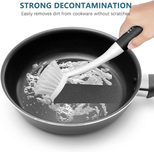 SetSail Dish Brush Set of 3, Includes Bottle Brush and Deep Cleaning Handle Brush for Kitchen Sink and Dishes