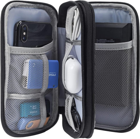 Diabetic Supplies Travel Case Organizer - Storage Bag for Test Strips, Lancets, Needles, Glucose Meter (Black)