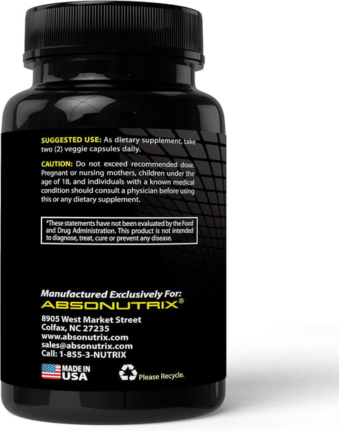Absonutrix Fucoidan Pure Brown Seaweed Extract, Laminaria Japonica Cell Immunity, 120 Capsules