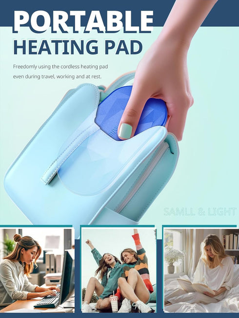 Slimpal AI Portable Heating Pad for Period Cramps, AI Smart Chip Long Safe Heat, Electric Cordless Back Belly Heating