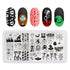 Mr. Fox Nail Printing Board Set - Halloween Flame Leopard, Zebra and Snake Motifs Nail Art DIY Stamping Template