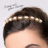 Teenitor 5pcs Rhinestone Beaded Hairbands for Women, Handmade Crystal Beaded Elastic Head Bands, 20-26.8"(51-68cm)
