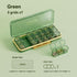 JWYTA 7-Day 14 21 (Green,21 (3 Pill Organizer or Compartment Weekly Medication Box with Dust-Resistant Cover