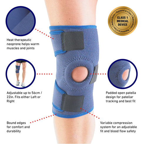 Neo-G Knee Support, Open Patella Knee Support for Knee Pain Arthritis, Joint Pain Relief, Meniscus tear, runners knee