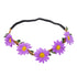 Honbay 5PCS Daisy Flower Headband, Bohemian Flower Crown with Elastic Ribbon