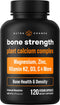 Calcium Supplement for Bone Strength, Plant Calcium Citrate + Vitamin D3, K2, Magnesium, Zinc, Potassium, Boron &