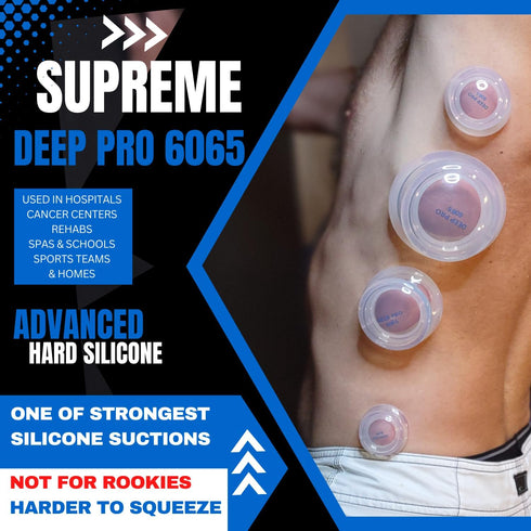 Cupping Warehouse Supreme 4 DEEP PRO 6065 Cup - 4 Sizes Cupping Therapy Sets for Professional and Self Care