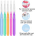 EasyHonor Braces Brush - Cleaner Interdental Toothpick Dental Flossing Head Oral Hygiene Tool (5 Colors, 75pcs)
