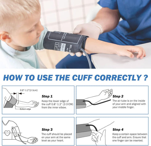 Pediatric Blood Pressure Cuff for Kids & Women, Small Child BP Cuff (5.9-9.5 Inch), Compatible with Most Monitors