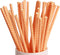 Webake 100 Pack Chevron Paper Straws, 7.75 Inch Disposable Biodegradable Straws, Orange Striped
