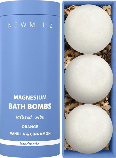 Magnesium Bath Bombs, Post Workout Recovery, Epsom Salt, Essential Oil Infused, Perfect Stocking Stuffers Gift