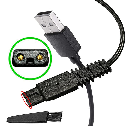 USB Cable for MicroTouch Solo Men's Electric Shaver, 39.4in 5V Replacement Charger Cord