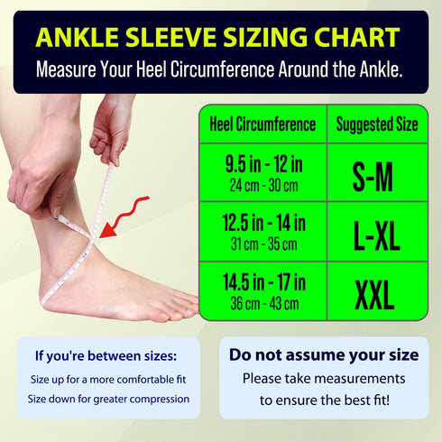 BLITZU Compression Socks - For Plantar Fasciitis, Achilles Tendonitis Relief, Ankle Compression Sleeve for Sports, Gym,