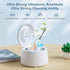 Ultrasonic Retainer Cleaner, Portable Sonic Cleaning Appliance for Dentures, Jewelry Cleaning Machine for Home Travel