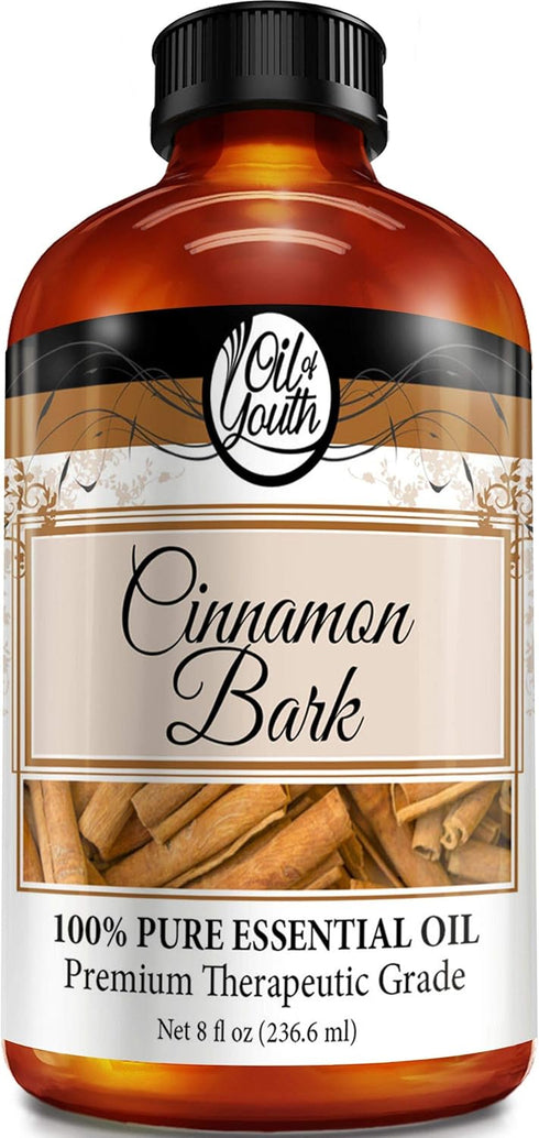 Oil of Youth Essential Oils 8oz - Bulk Cinnamon Bark Essential Oil - 8 Fluid Ounces