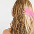 Wide Tooth Detangling Comb for Long, Curly, Wet Hair - No Handle Styling Comb (2 Pieces - Rose Red, Cyan)