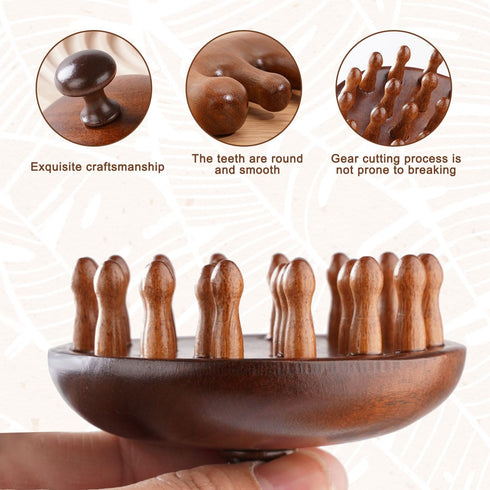 HX YUEGOUHUI 5 Wooden Trigger Point Massage Tool, Wood Spider Shape Legs Massager for Women Men Neck Shoulder Back