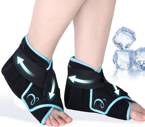 Comfytemp Ankle Ice Pack Wrap for Plantar Fasciitis Relief, Foot Support Brace