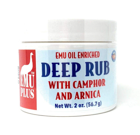 Montana Emu Ranch EMUPlus Deep Rub with Camphor and Arnica, 2 Ounce Jar - 100% Pure Emu Oil