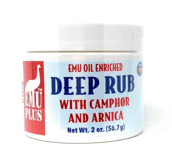 Montana Emu Ranch EMUPlus Deep Rub with Camphor and Arnica, 2 Ounce Jar - 100% Pure Emu Oil